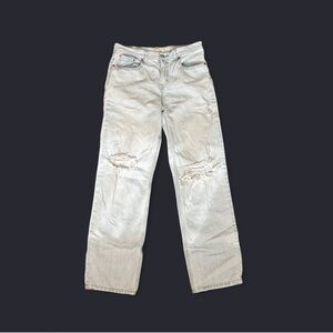 Levi’s Light Wash Distressed Straight Leg Jeans
